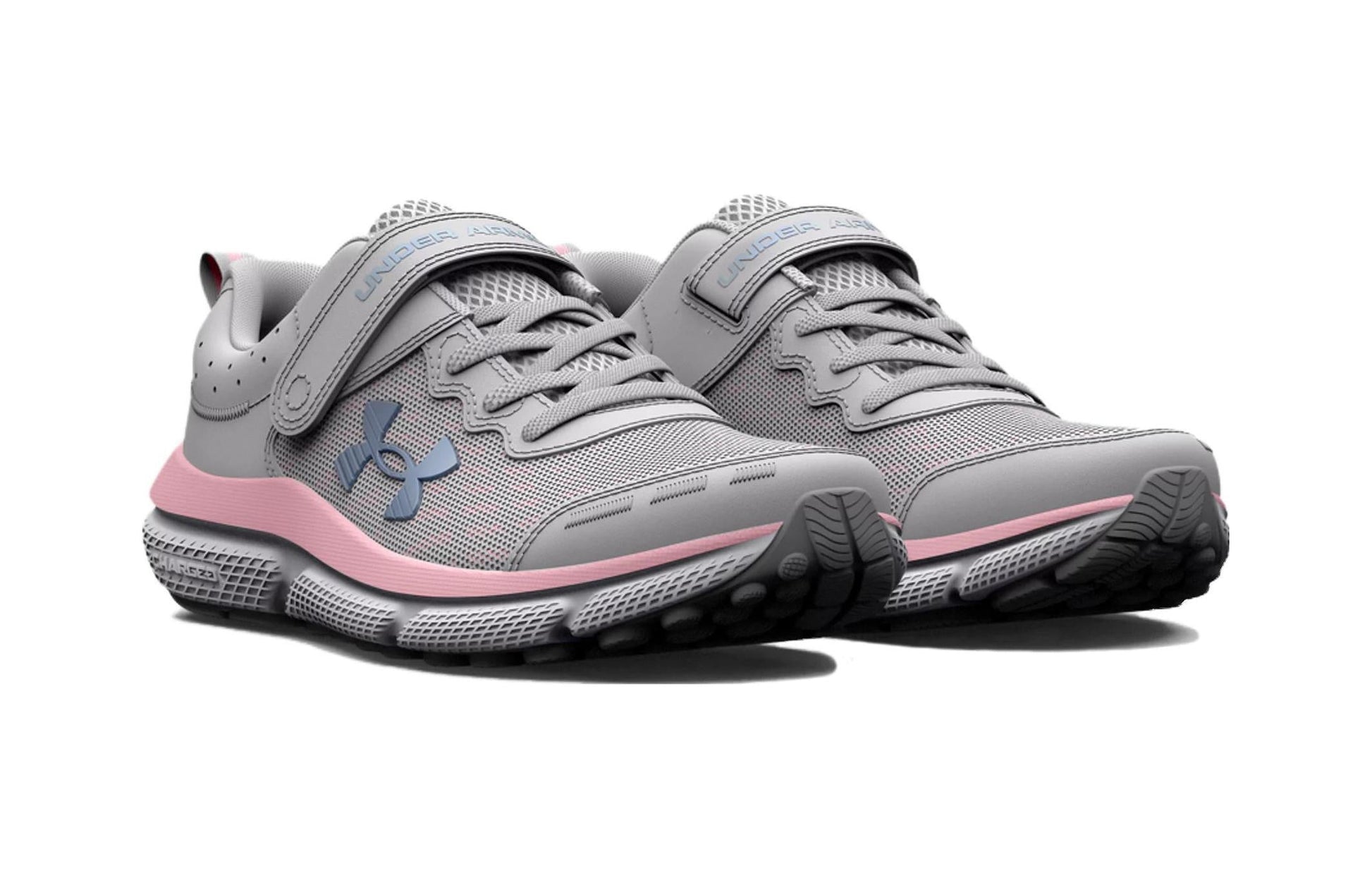 (PS) Under Armour Assert 10 AC Wide 'Halo Grey Pink Sugar' 3026193-100