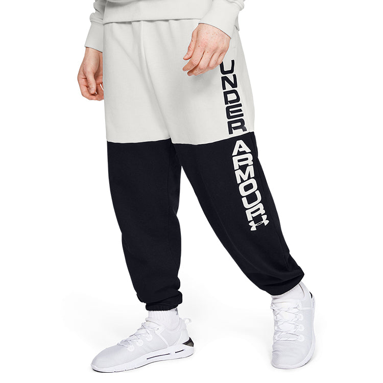 Under Armour Overtime Pique Fleece Pants 'White Black' 1345603-112