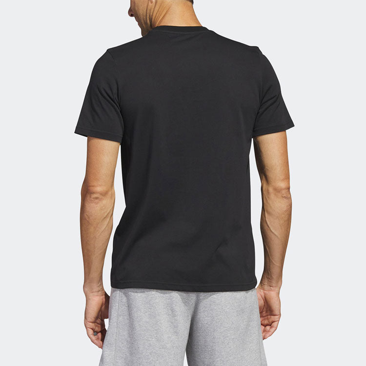 adidas Sport Optimist Sun Logo Sportswear Graphic Tee 'Black' HS2533