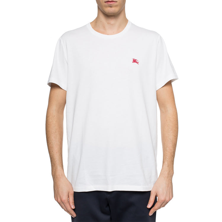 Burberry Embroidery Horse Causual Round Collar Male White 8003831