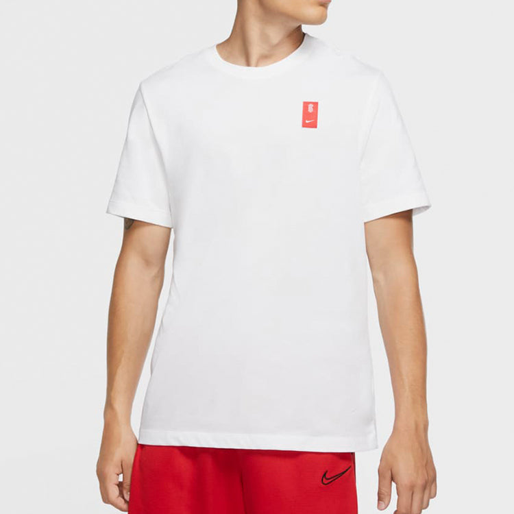 Nike Dri-FIT Kyrie Logo Applique Basketball Tee Men White CV1062-100