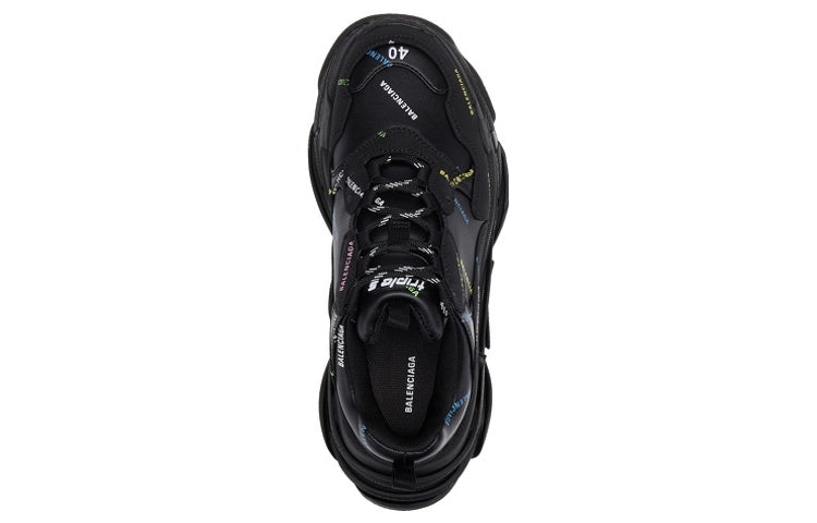 Balenciaga Triple S Allover Logo 'Black Multi' 536737W2FA81083