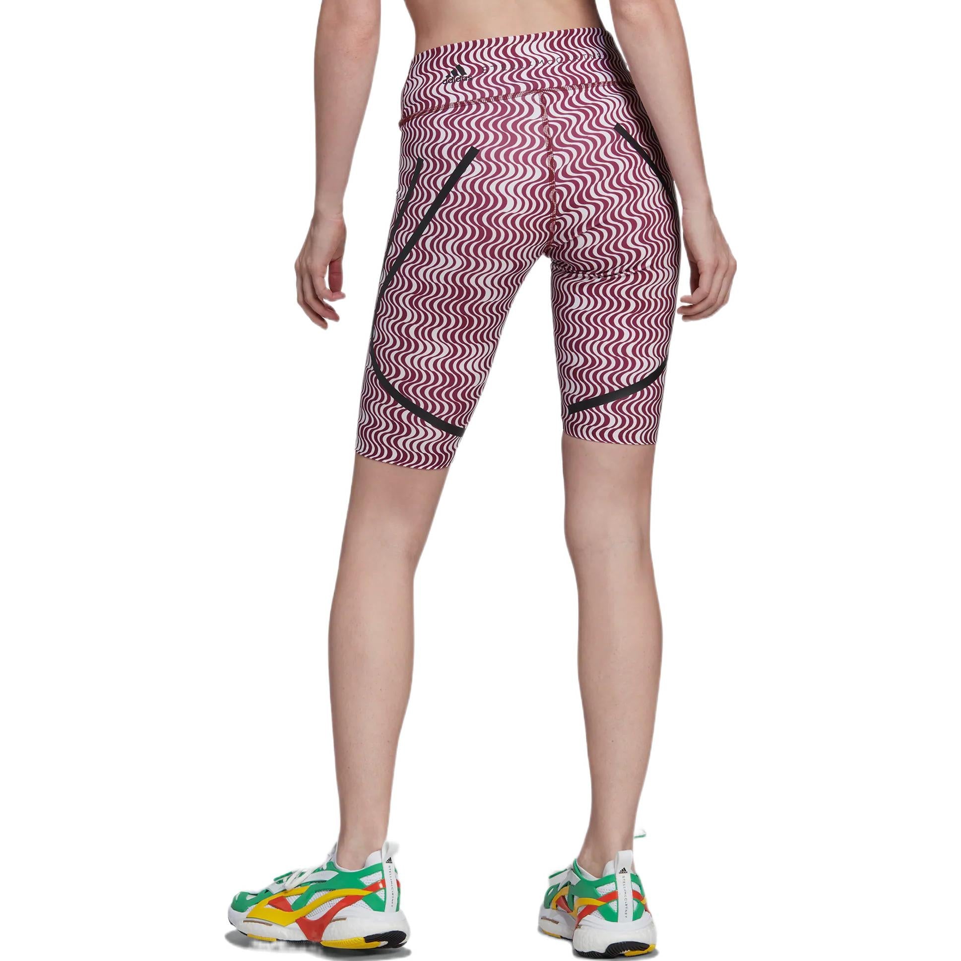 (WMNS) adidas by Stella McCartney TruePurpose Printed Cycling Leggings Asia Sizing 'Pink Black' HI6044