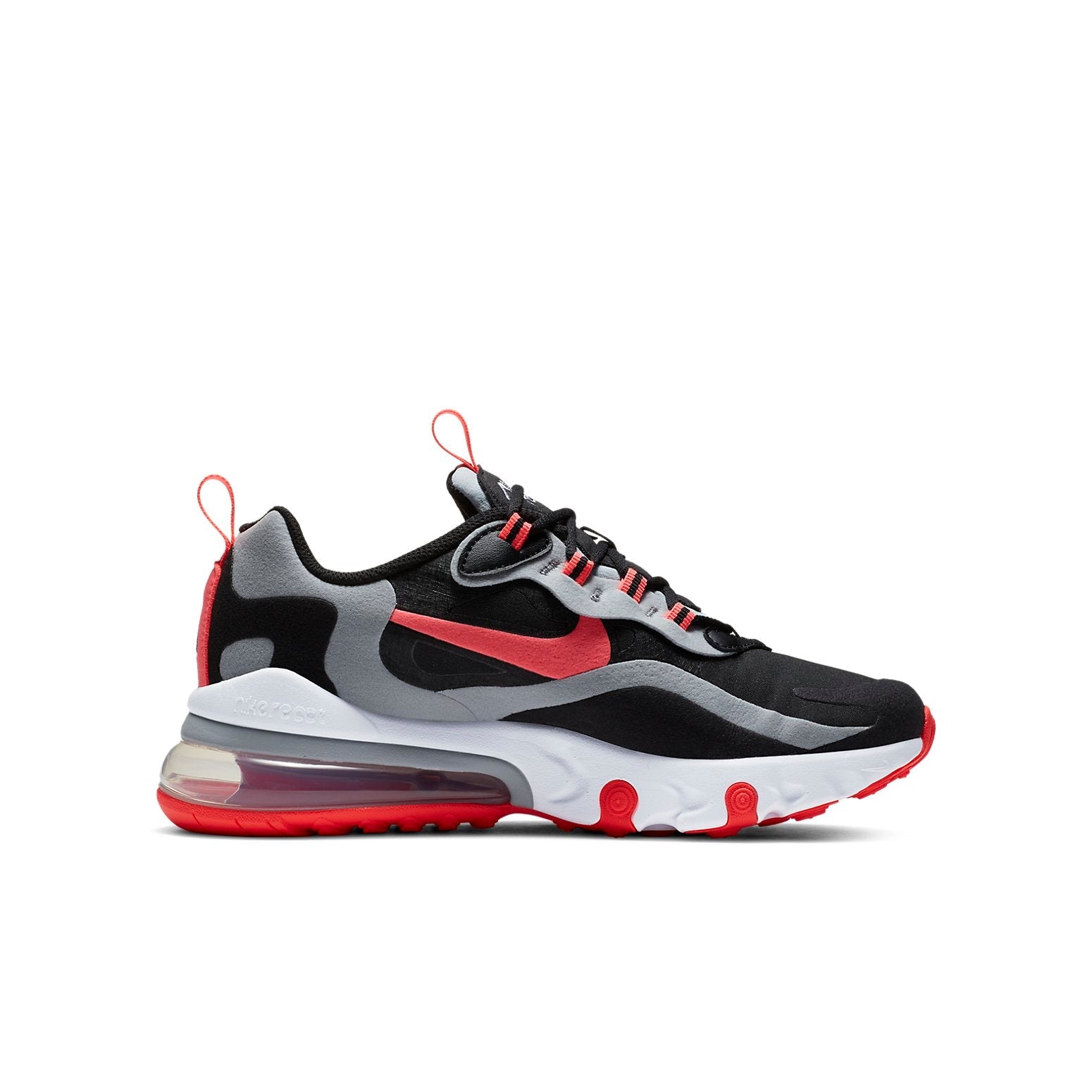 (GS) Nike Air Max 270 React 'Black Red Grey' BQ0103-019