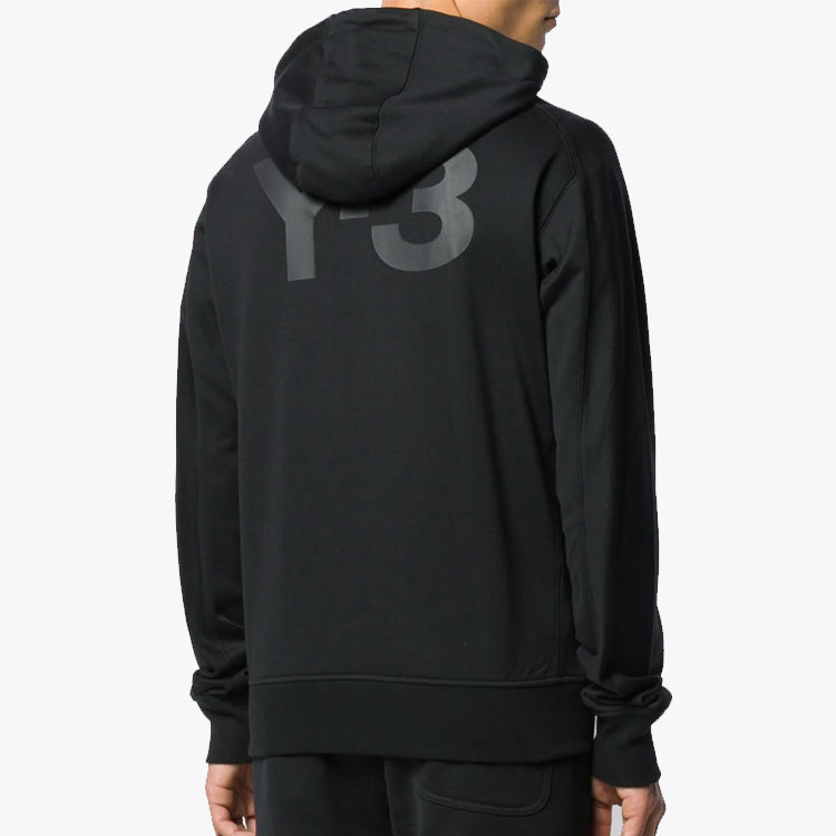 Men's Y-3 Back Logo Printing Classic Zipper Jacket Black FJ0344