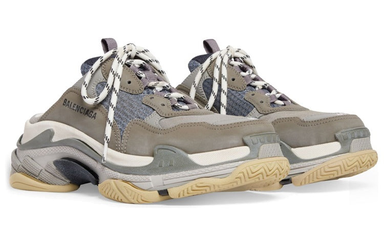 Balenciaga Triple S Mules 'Grey Blue Double Foam and Mesh' 755687W3SM11259