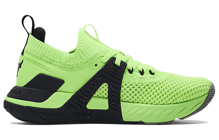 (WMNS) Under Armour Project Rock 4 'Quirky Lime' 3023696-303