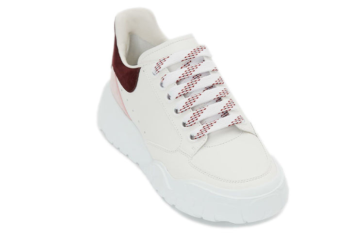 (WMNS) Alexander McQueen Court Trainer 'White Pink Burgundy' 633915WHZ9B9634