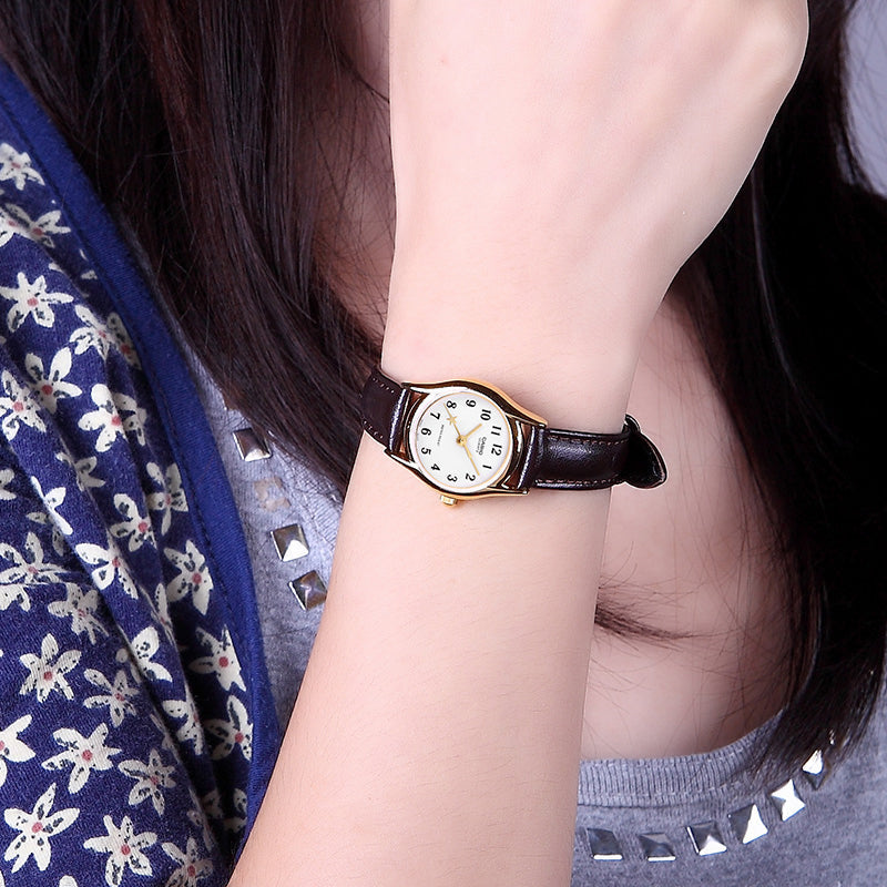 CASIO Female DRESS Japan / South Korea Fashion Black DialBlack Strap BlackBlack Analog LTP-1095Q-1A
