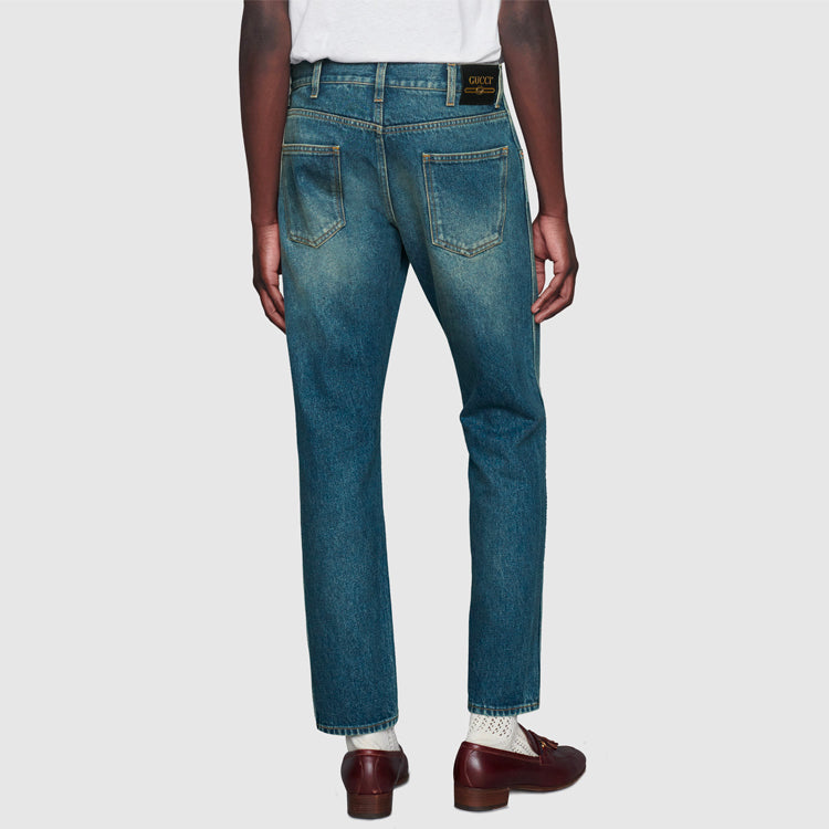 Gucci Tapered Washed Jeans 'Blue Denim' 408637-XDBBQ-4011