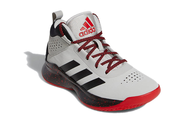 (GS) adidas Cross 'Em Up 5 J Wide 'Grey Scarlet' FW8980