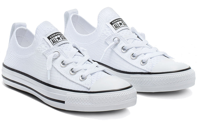 (WMNS) Converse Chuck Taylor All Star Shoreline Knit Slip-On 'White Black' 565490F