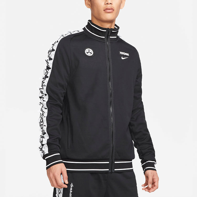 Men's Nike x ACRONYM Crossover Contrasting Colors Sleeve Stand Collar Woven Sports Jacket Asia Edition Black CZ4673-010
