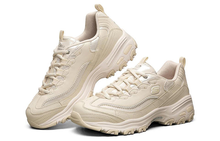 (WMNS) Skechers D'Lites 1.0 low Sneaker GS White 149463-OFWT