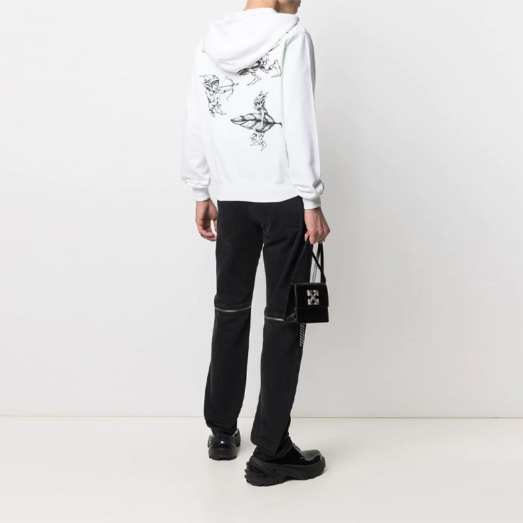 Off-White SS21 Logo Printing Zipper White OMBE001R21FLE0040110