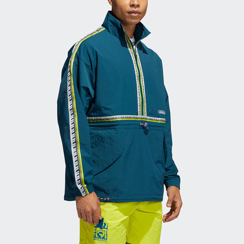 adidas originals Taped Anorak Zipper Cardigan Pullover Sports Jacket Green GN3894