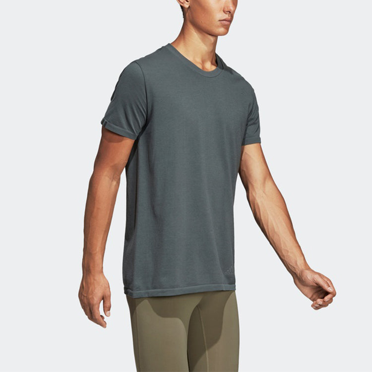 adidas Running Training Gym Round Neck Short Sleeve Green DX2144