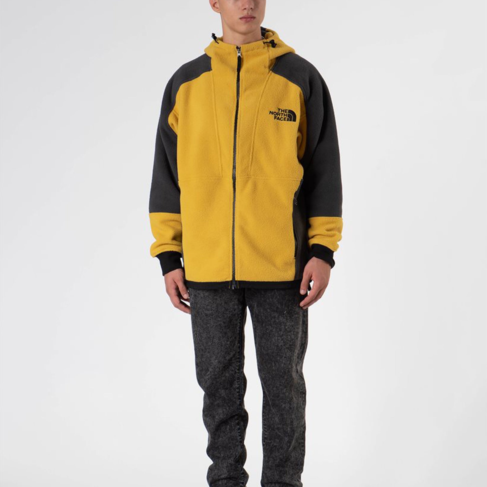 Men's THE NORTH FACE94 Rage Fleece Hooded Jacket Yellow NF0A3XASWY1
