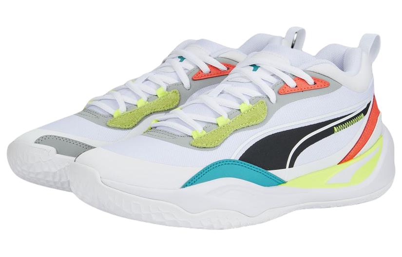 PUMA Playmaker Pro 'White Fiery Coral Lime' 377572-02