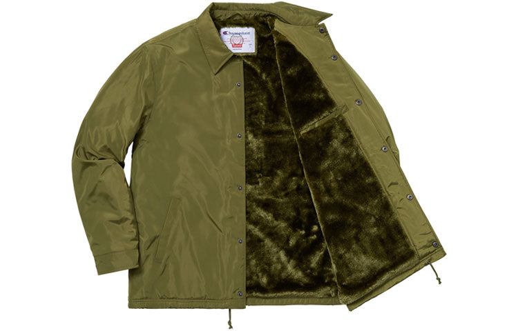 Supreme FW18 X Champion Label Coaches Jacket 'Olivegreen' SUP-FW18-367