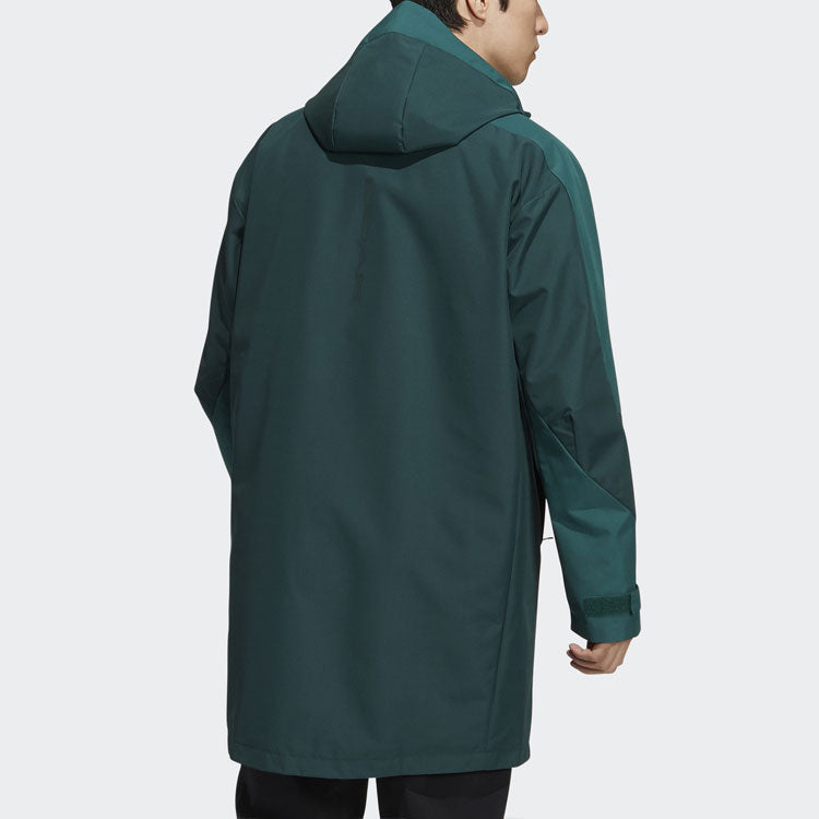 adidas Elastic hooded Zipper Logo Jacket Green H39268