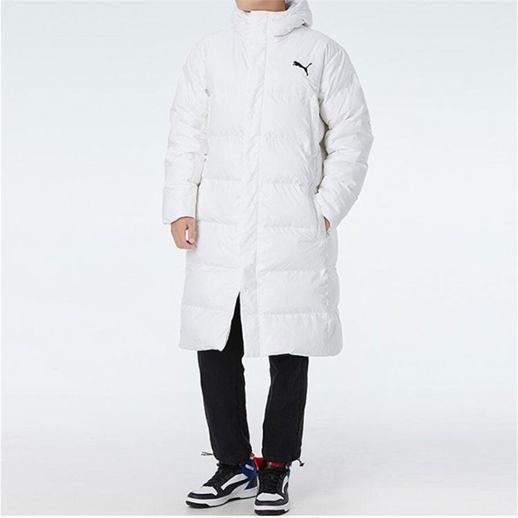 PUMA Long Oversized Down Jacket 'White Black' 585403-02