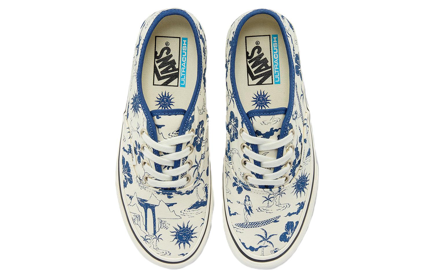Vans Authentic Low Tops Casual Skateboarding Shoes Unisex Beige Blue VN0A5HYPAXV