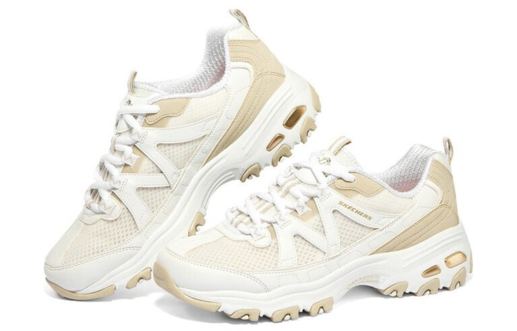 (WMNS) Skechers DLites 'Khaki White' 896079-WNT