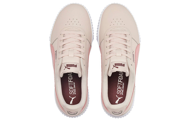 (WMNS) PUMA Carina Leather 'Khaki Pink White' 370325-05
