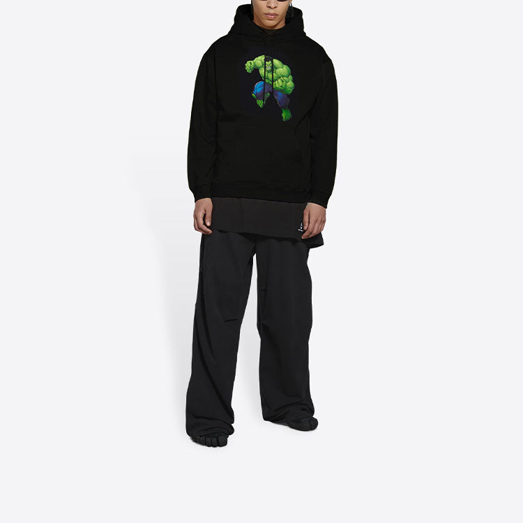 Balenciaga x Marvel Hulk Hoodie Medium Fit 'Black' 600583TLV581000