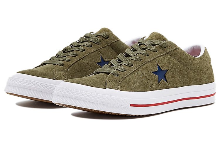 Converse One Star Non-Slip Wear-resistant Casual Skateboarding Shoes Unisex Green 161194C
