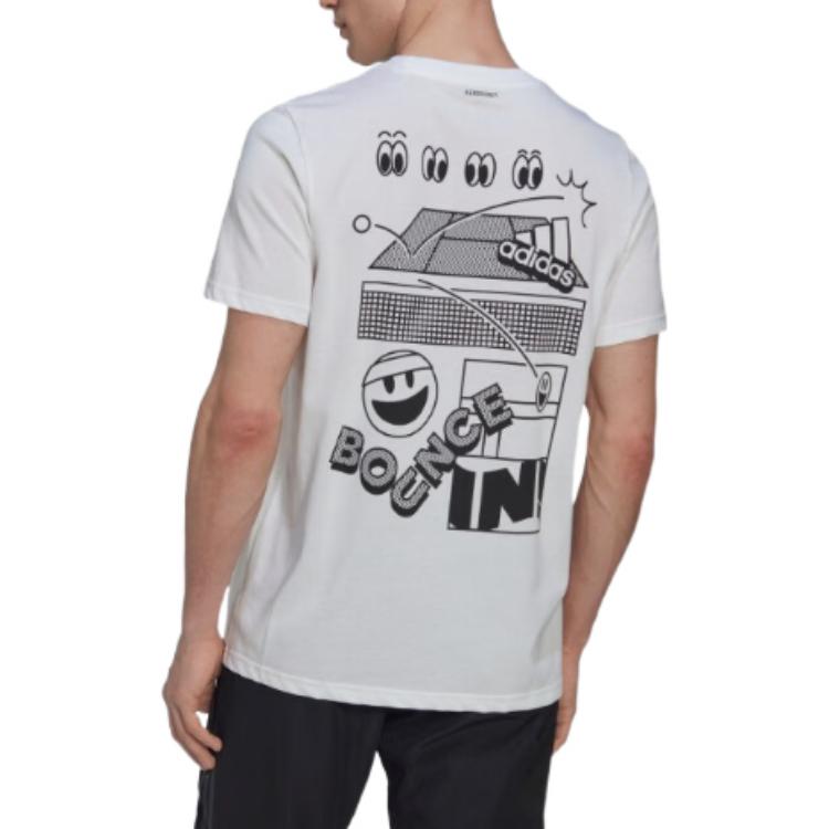 adidas Tennis Graphic Tee Shirt 'White' HG2034
