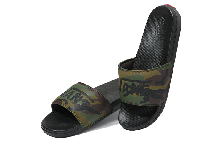 Vans La Costa Slide-On Lightweight Cozy Low Top Casual Unisex Green Slippers 'Green Black' VN0A5HF59CE