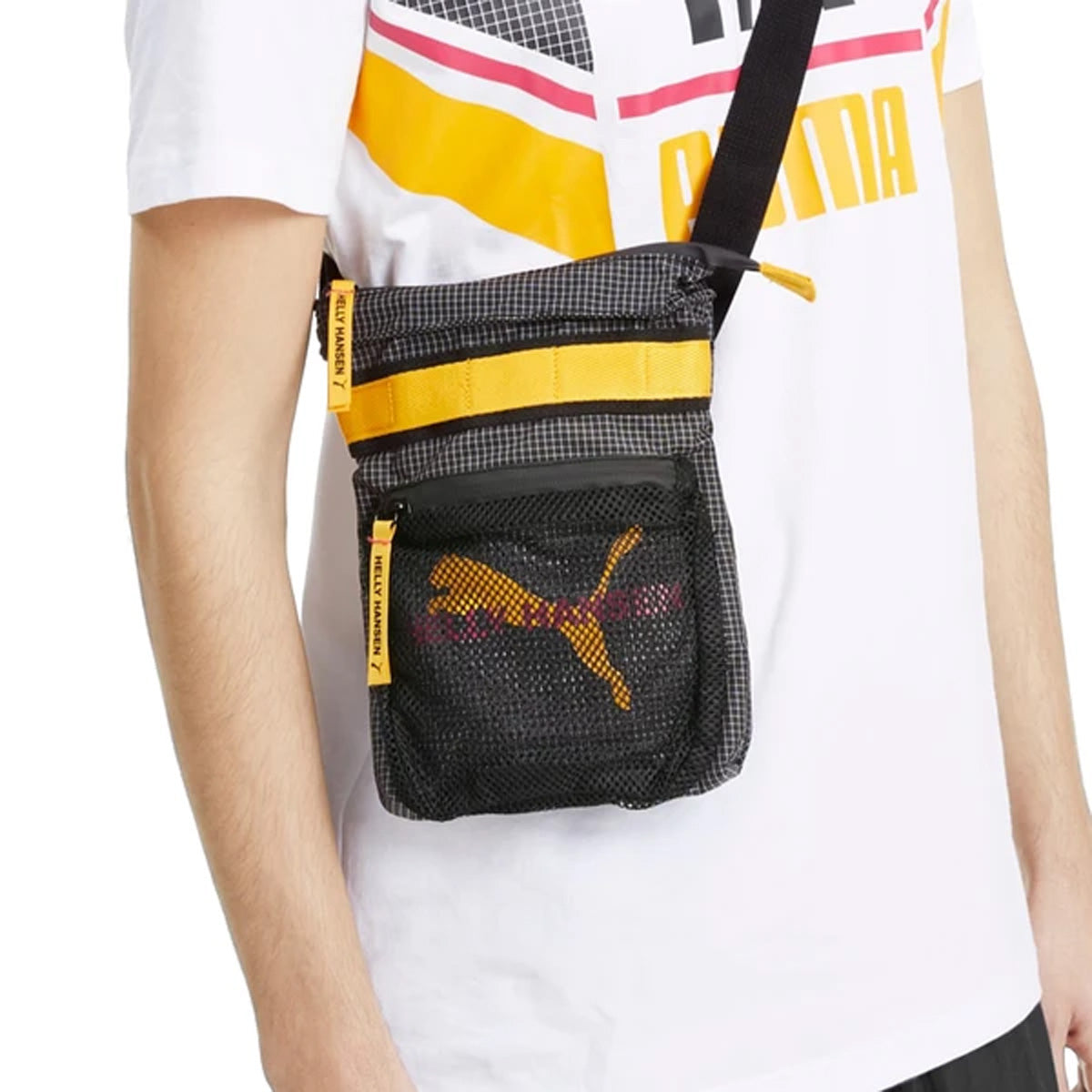 PUMA x HELLY HANSEN Portable Shoulder Bag 'Black Yellow' 077195-01