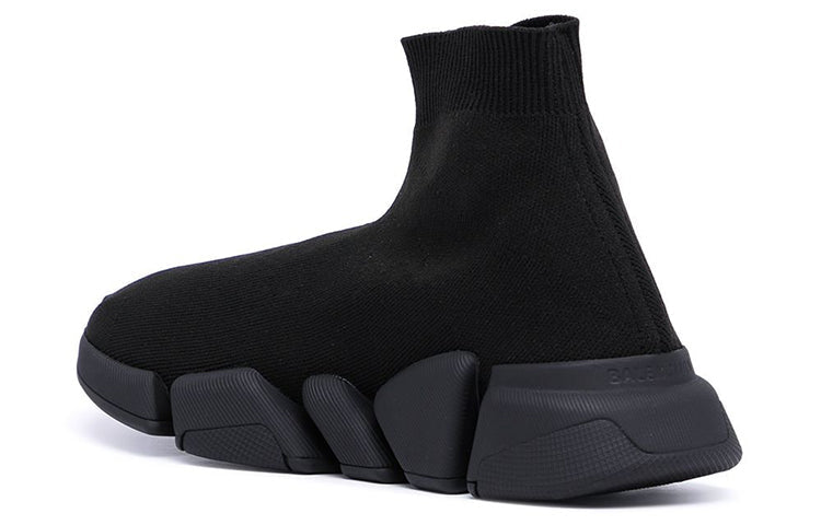 (WMNS) Balenciaga Speed 2.0 Sneakers 'Black Shiny Knit with Black Sole Unit' 636833W2AF31000