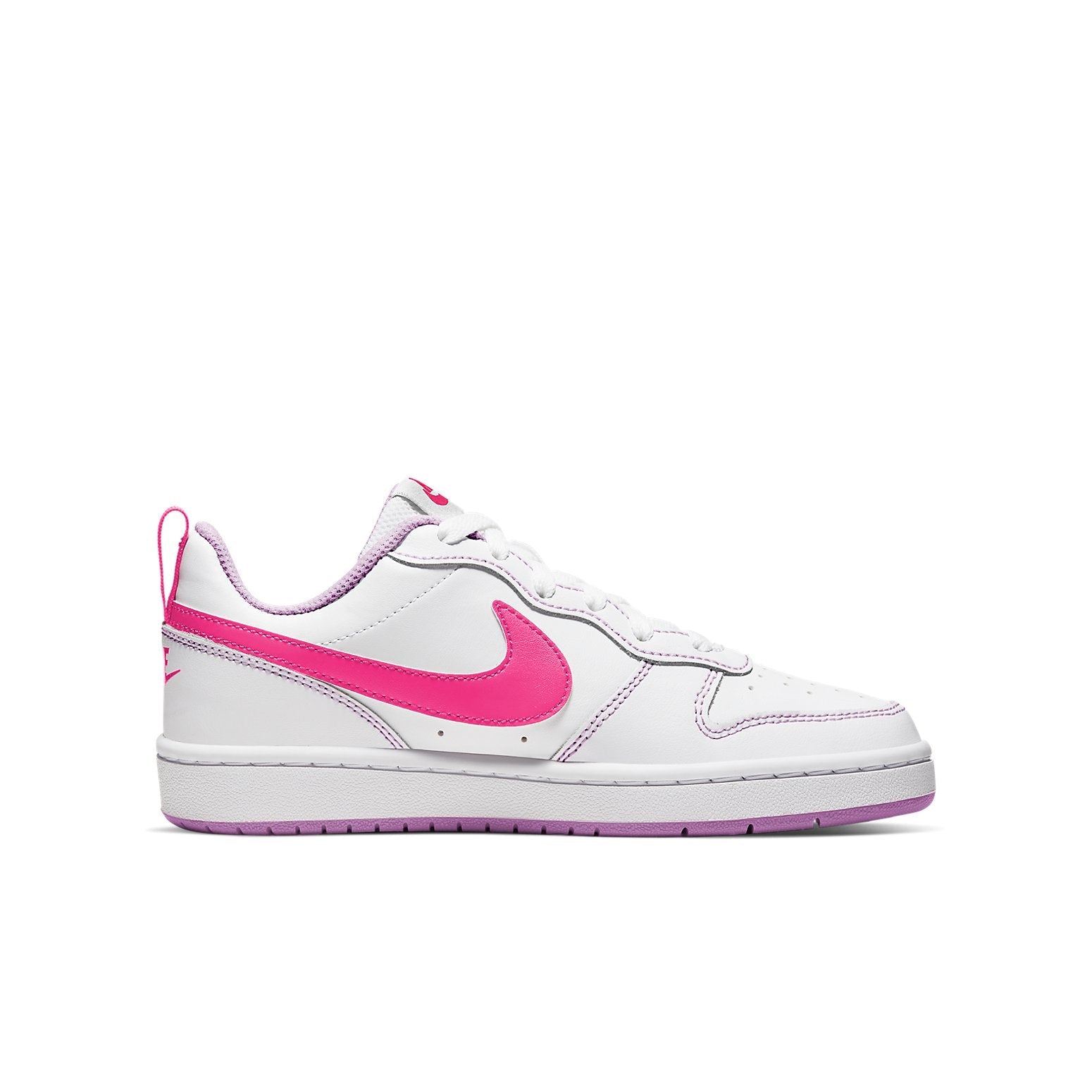 (GS) Nike Court Borough Low 2 'White Hyper Pink' BQ5448-111