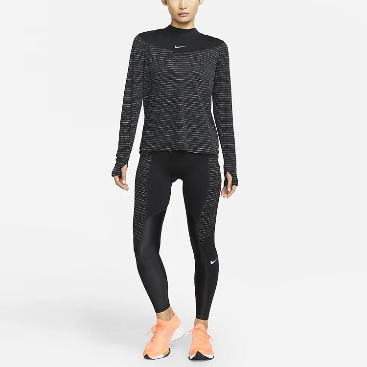 (WMNS) Nike Dri-FIT Sports Training Running Quick Dry Breathable Leggings Black DD6856-010