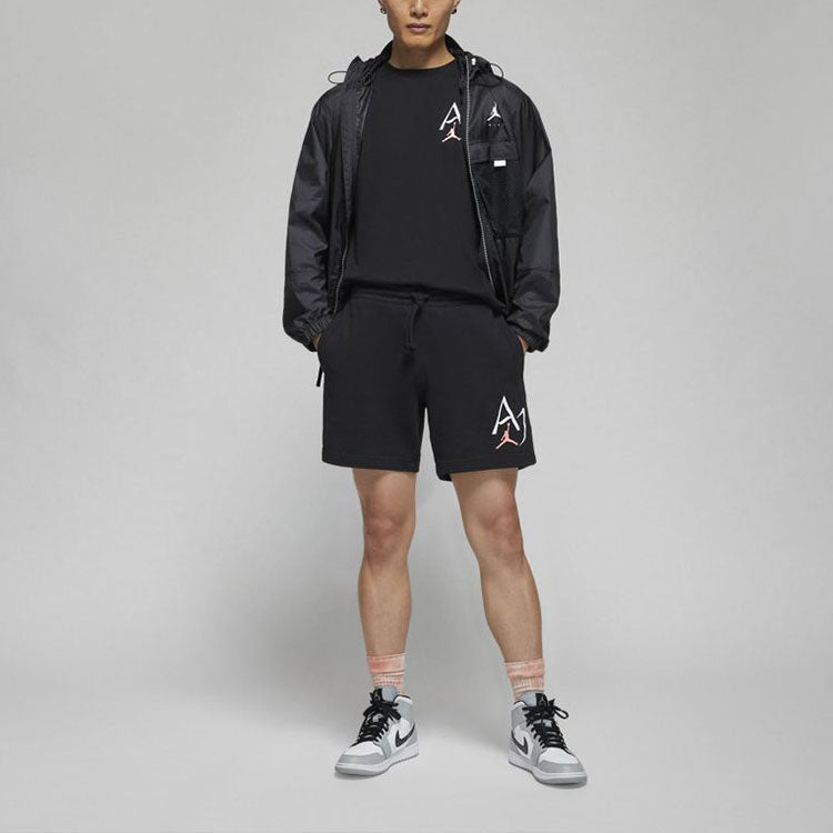 Air Jordan Sport DNA Splash Ink Printing Casual Sports Shorts Black DM1873-010