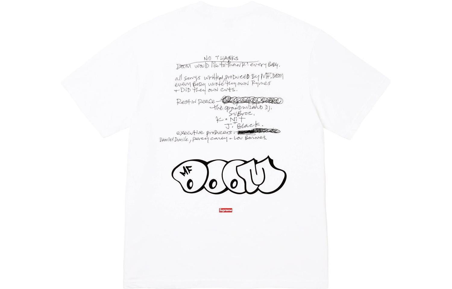 Supreme x MF Doom FW23 Week3 MF T-shirt 'White' SUP-FW23-077