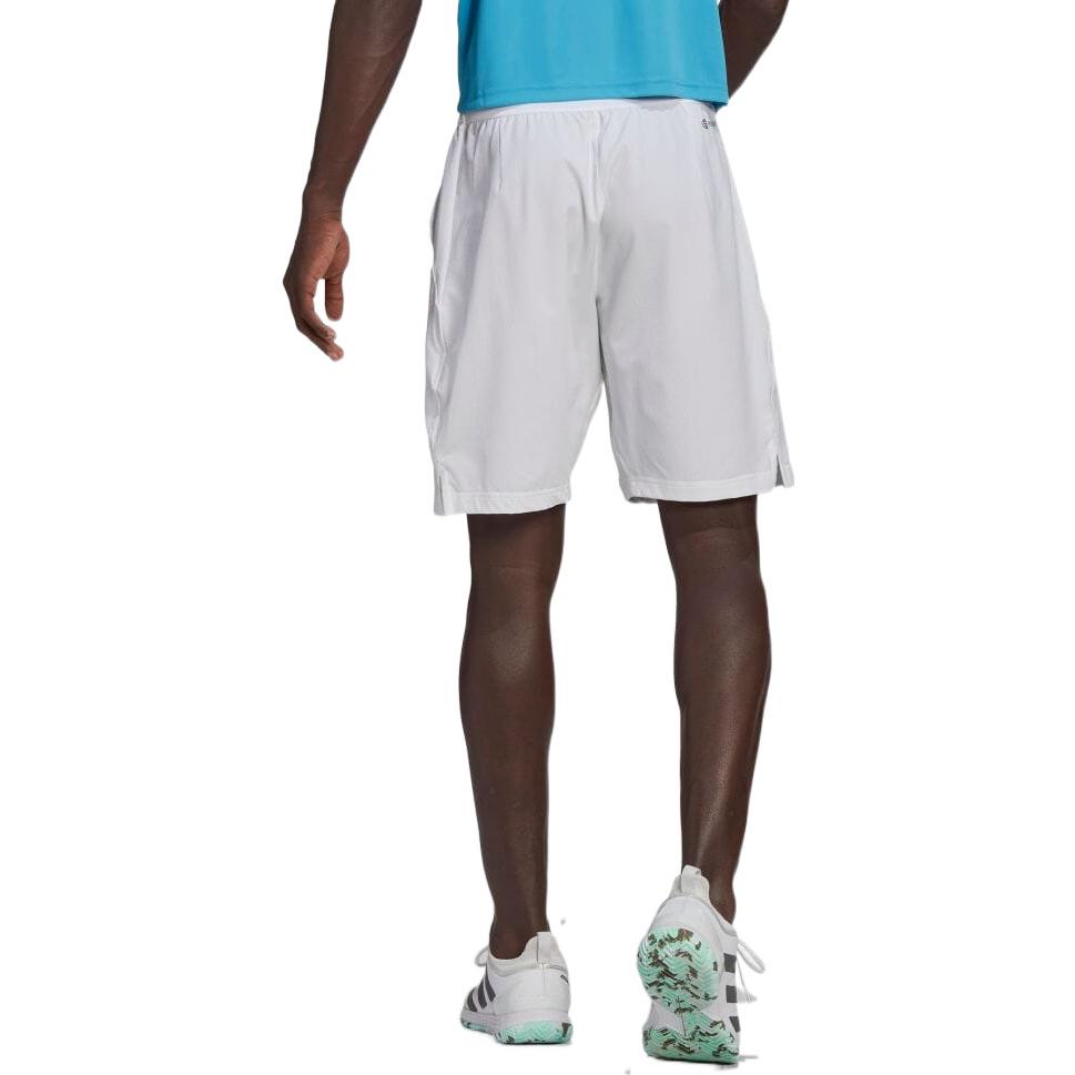 adidas Solid Color Elastic Waistband Lacing Sports Shorts White HB9149