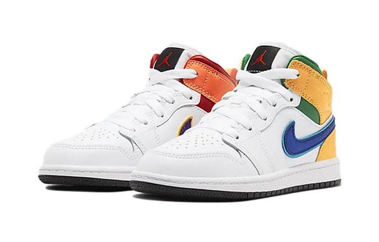 (PS) Air Jordan 1 Mid 'White Court Purple Teal' 640734-128