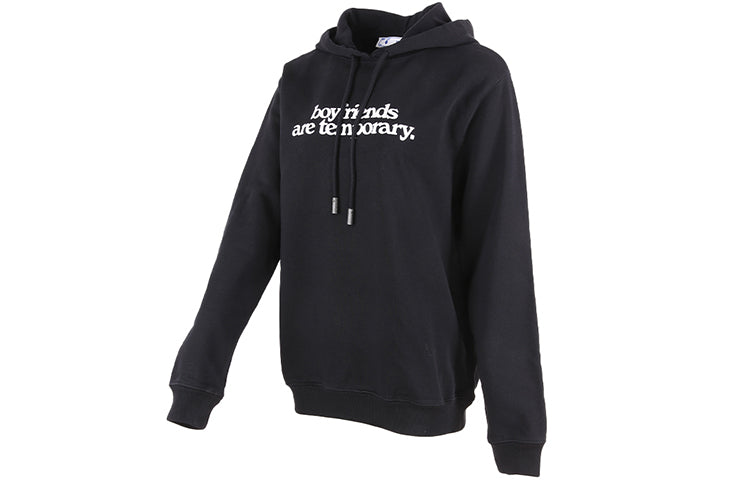 (WMNS) Off-White Alphabet Slogan Hoodie Black OWBB035F20JER0041001