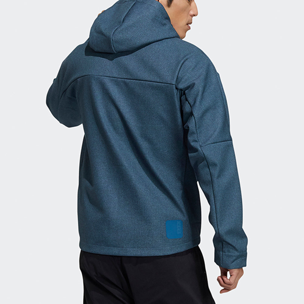 adidas Wj Wv Bond Jkt Small Logo Hooded Jacket Sky Blue H39219