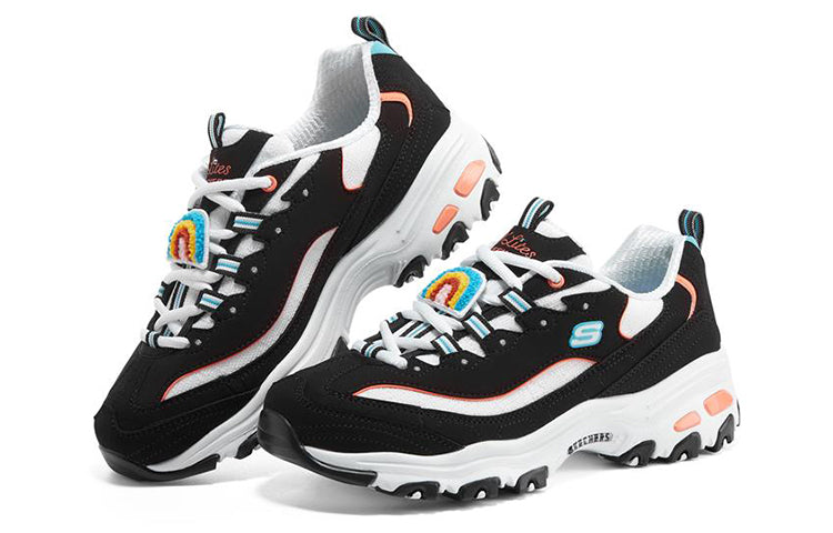 (WMNS) Skechers D'Lites 1.0 'Black white' 896140-BKMT