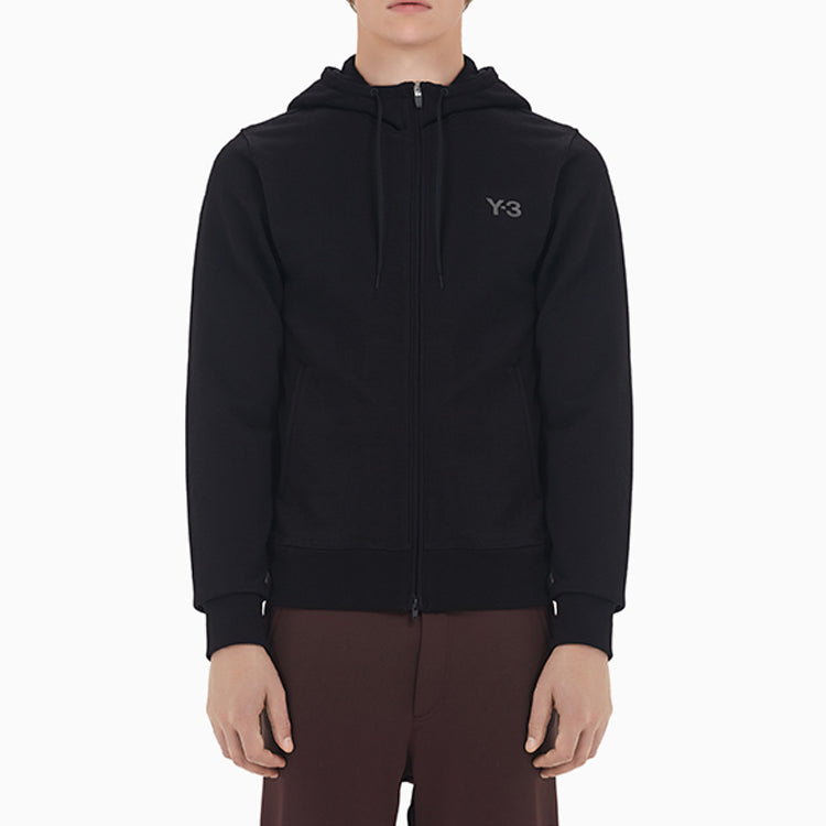 Men's Y-3 Logo Printing Casual Zipper Hooded Jacket Black GK4402