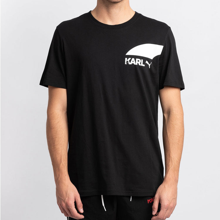 PUMA FENDI Crossover Round Neck Short Sleeve Black 595682-01