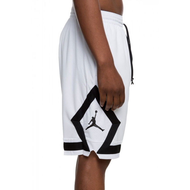 Air Jordan Drawstring Splicing Basketball Training Sports Shorts Black White Colorblock AJ1112-011