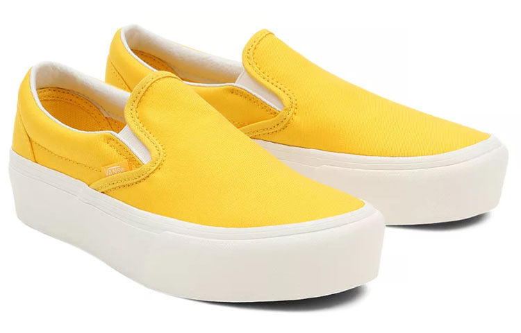 Vans Twill Classic Slip-On Platform Low-Top Sneakers Yellow VN0A5KXBB10