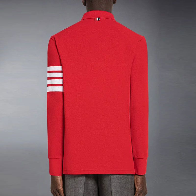 THOM BROWNE Collar Long Sleeve T-Shirt 'Red' MJP137G-07976-600