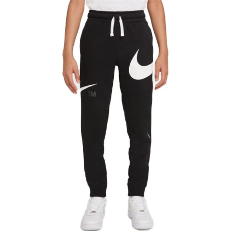 (GS) Nike Large Logo Printing Knit Sports Pants/Trousers/Joggers Boy Black DD8721-010